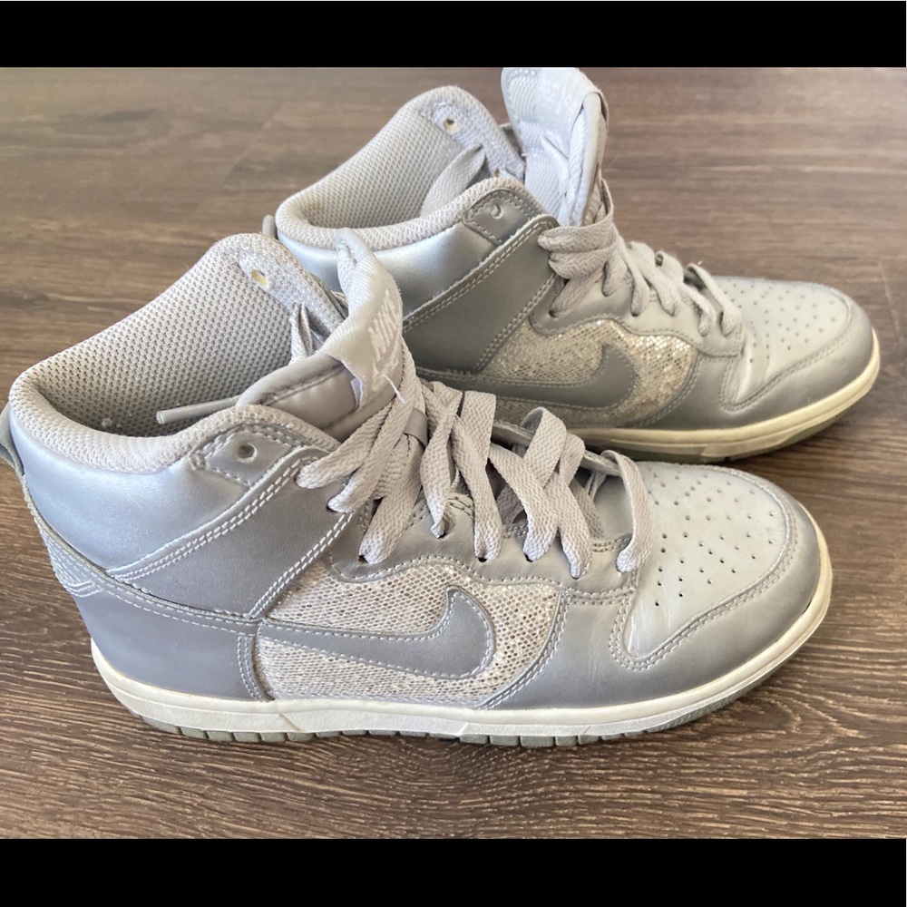 Nike Grey Sparkle high tops